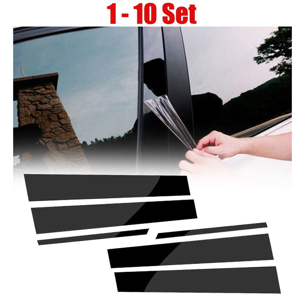 Black Window Door Posts Pillar Trim Piano For Cover Honda CRV 2007-2011 6-60PCS