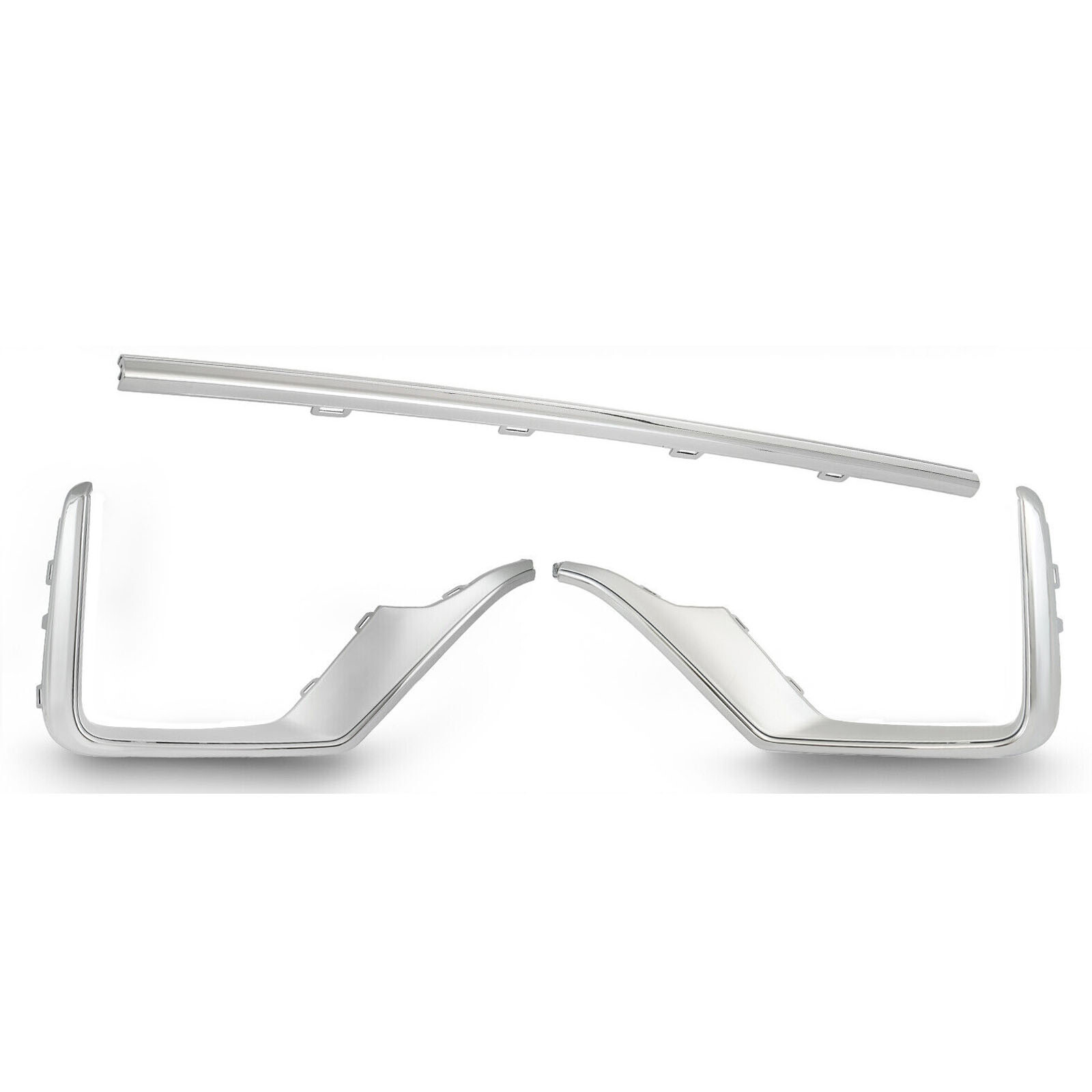 Chrome For Honda CRV 2020-2022 Front Bumper Face Bar Grille Trim Molding 3PCS