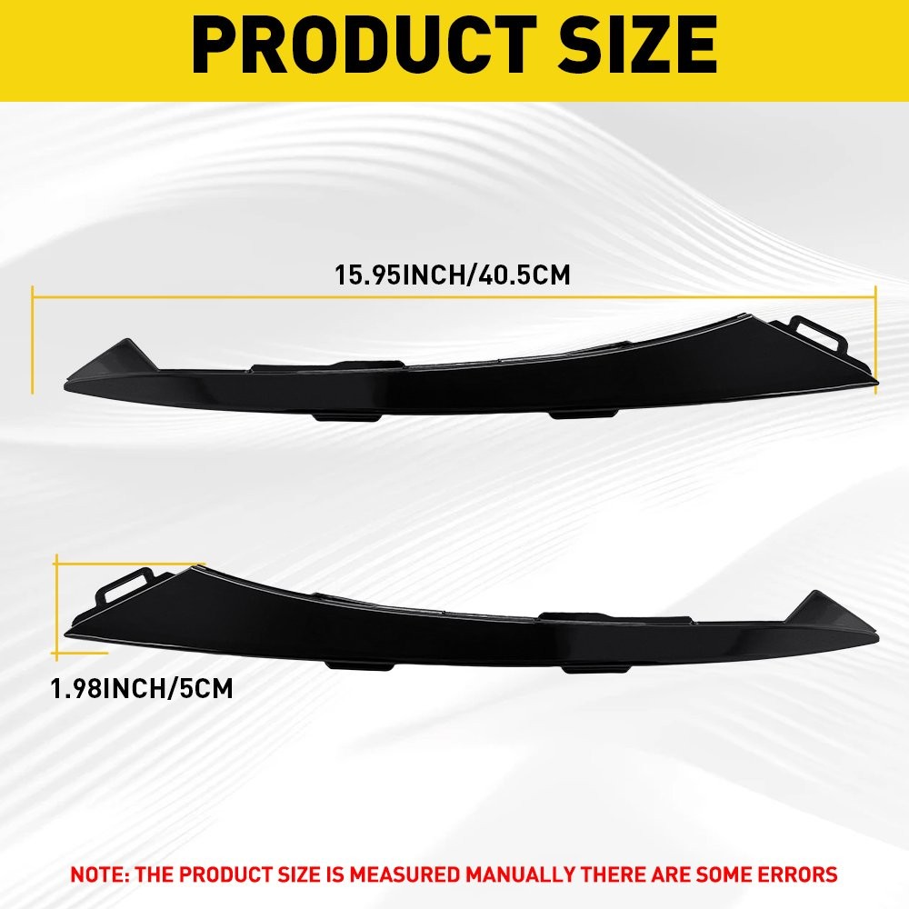 For 2021-2022 Honda Accord Left Right Front Headlight Lower Molding Trim Gloss