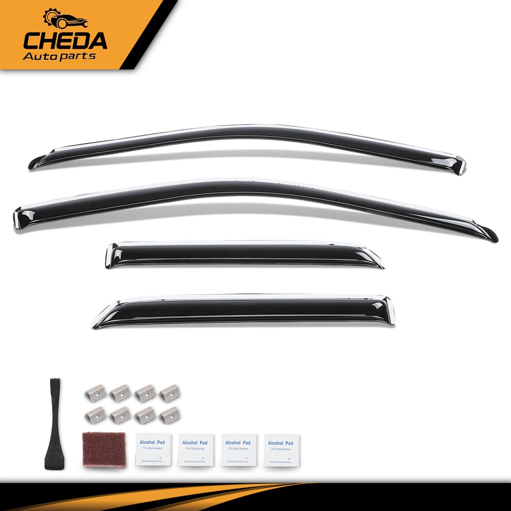 Fits Ram 1500 & Classic Quad Cab 2009-2024 Window Visors Rain Guards Deflectors