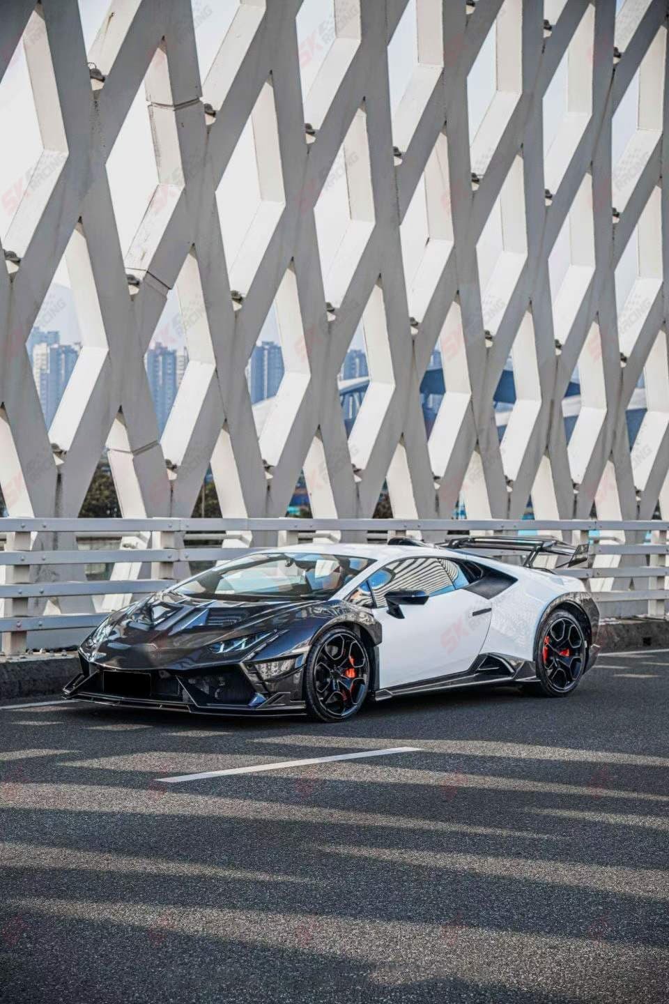 For Lamborghini Huracan LP580 LP610 Dry Carbon Fiber Side Skirts Extension Panel