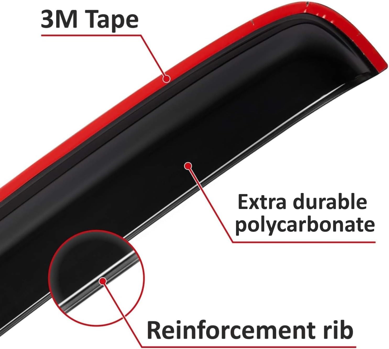 38” For Volvo S60 2011+ Window Visor Moonroof Deflector Sun Roof Rain Guard