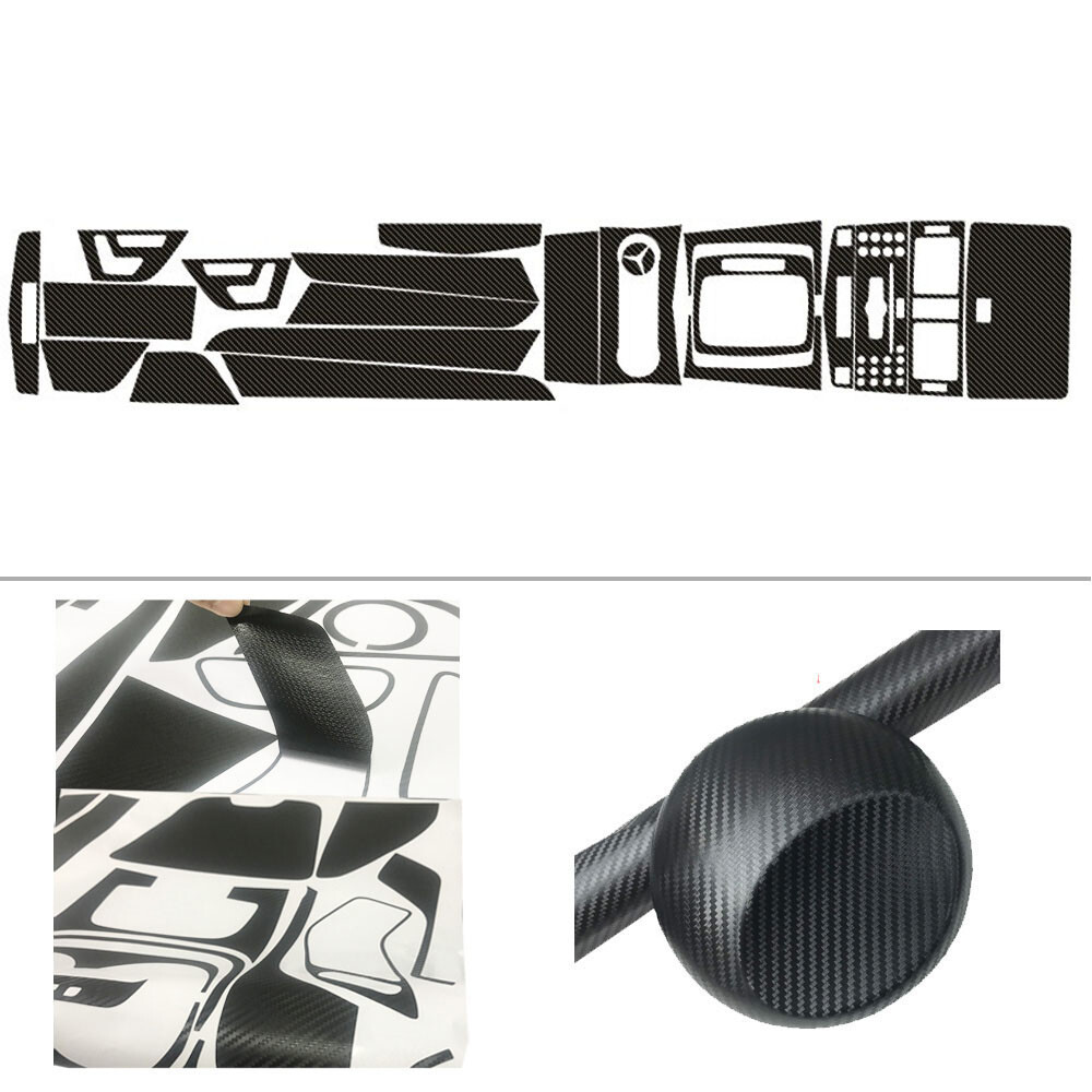 For Benz class C W204 2007-2010 3D Carbon Fiber Pattern Interior DIY Trim Decals