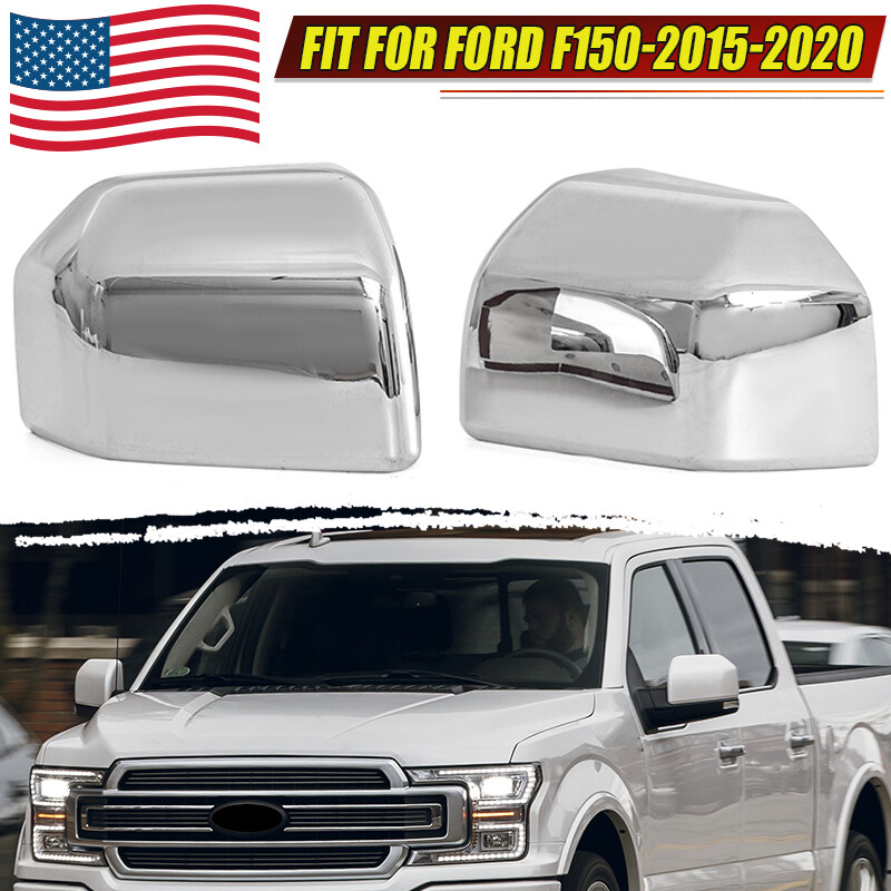 For 2015-2020 Ford F150 F-150 Top Half Chrome Side Cap Mirror Cover Trim Add-on