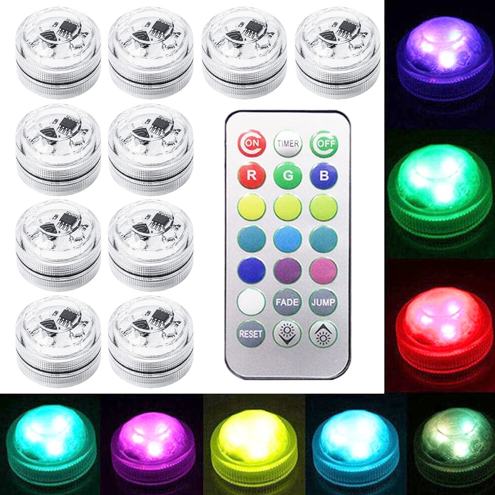 Colorful Lights Wireless Waterproof Ambient Lights For Fish Tank Pool Decorative