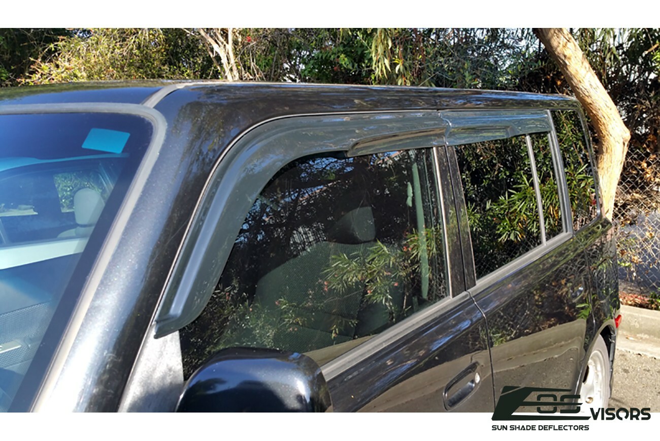 JDM SMOKE TINTED Side Vents Sun Shade Rain Guard Deflectors For 04-07 Scion xB