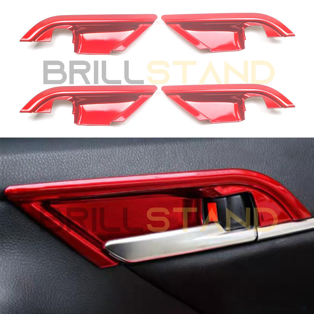 For Toyota Camry 2018-2024 Red ABS Inner Door Handle Cover Trim Accessories