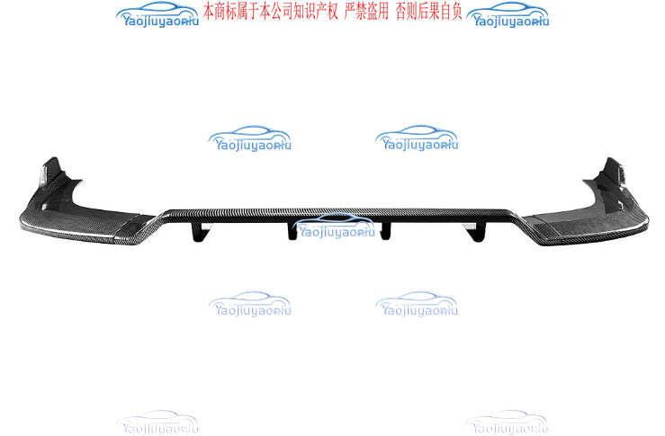 For Audi A3 S3 8Y 2022-2024 Sedan Carbon Look Rear Bumper Diffuser Lip Spoiler