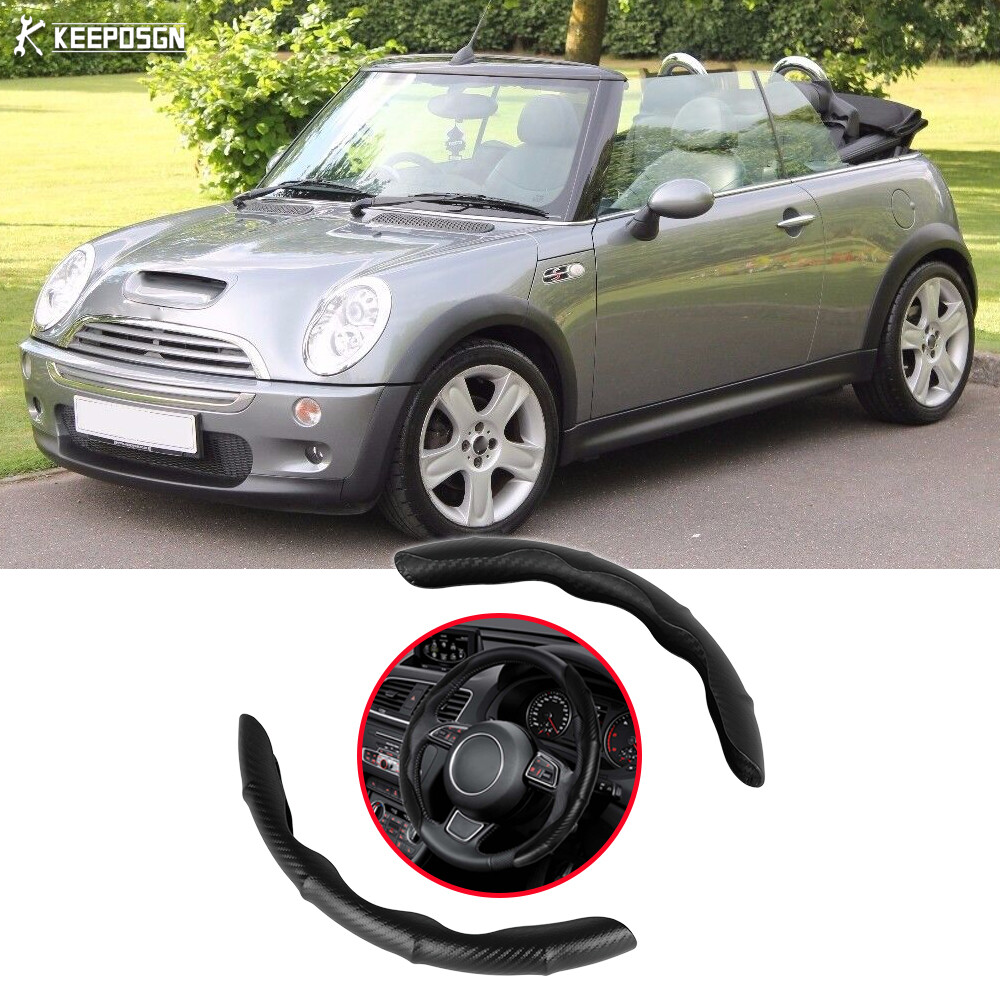 For Mini Cooper R52 R53 R56 Steering Wheel Cover Protector Non-Slip Carbon Look