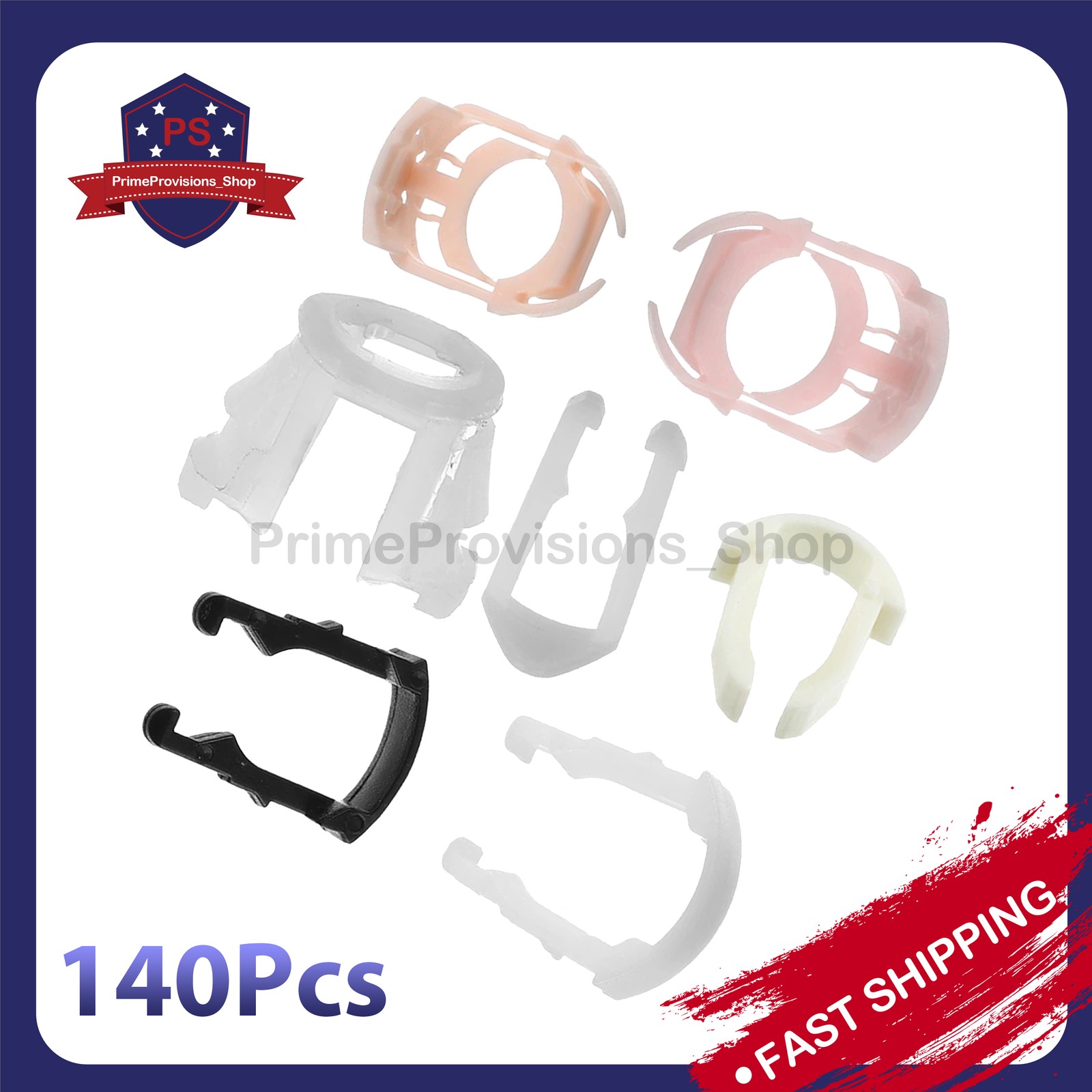 For Ford 140PCS Plastic Multicolour Fuel Line Retainer Clip Assortment US