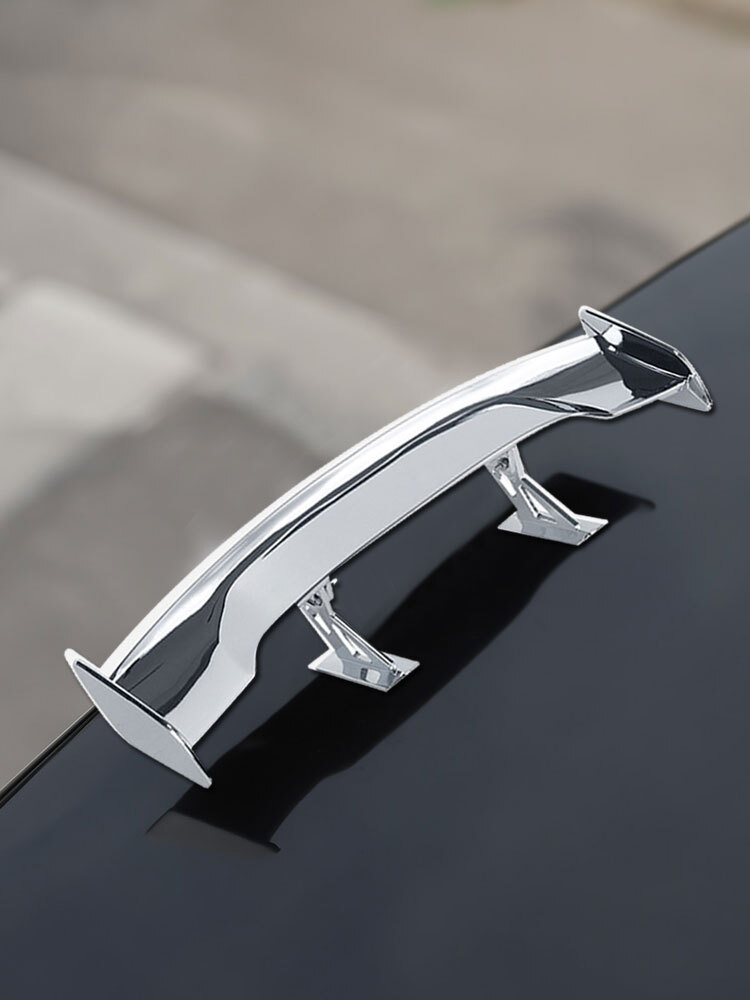 1x Mini Car Rear Trunk Tail Spoiler Wing Sticker Exterior Decoration Accessories