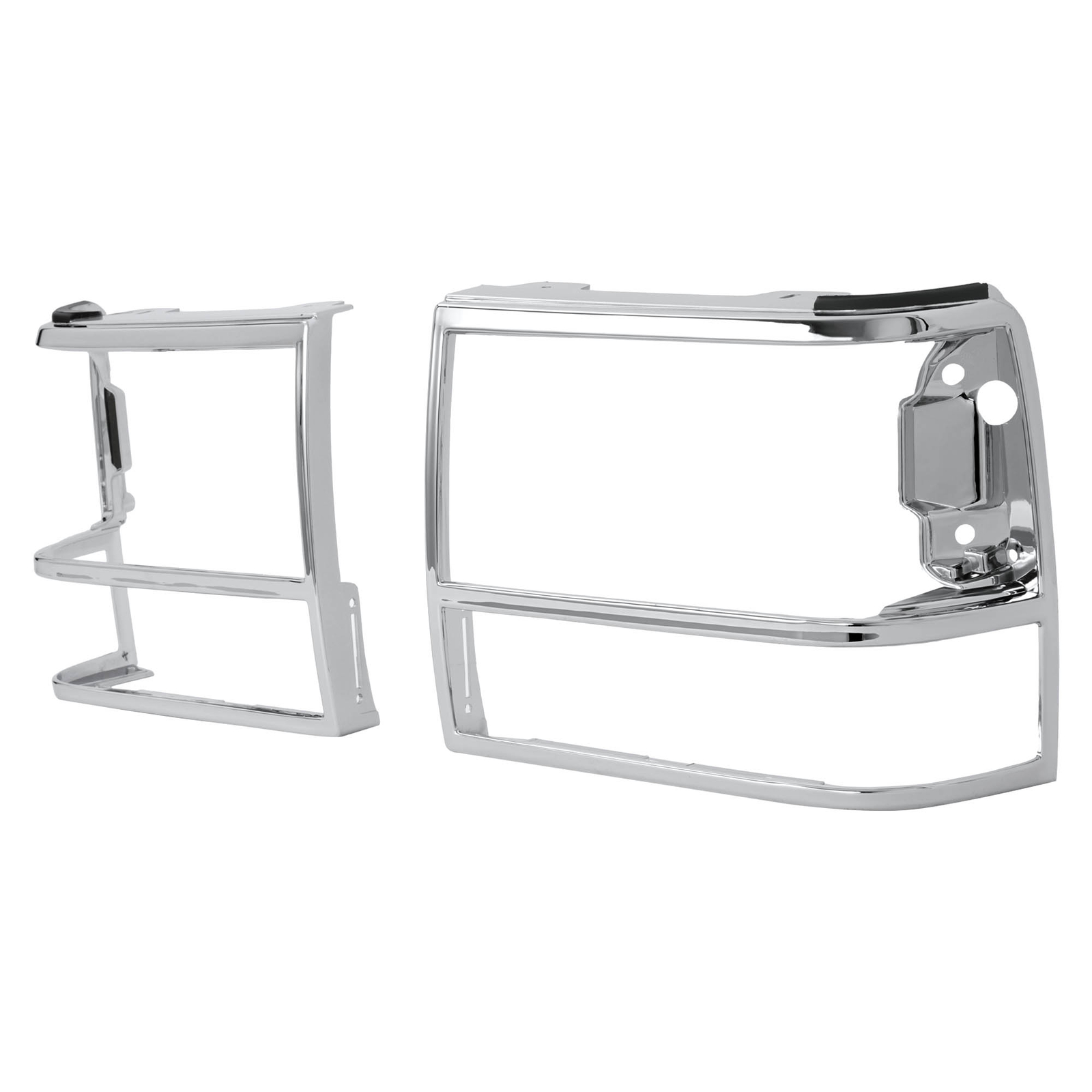 2PCS Silvery Headlight Bezel Door For Ford Ranger Bronco Explorer 1989-1994