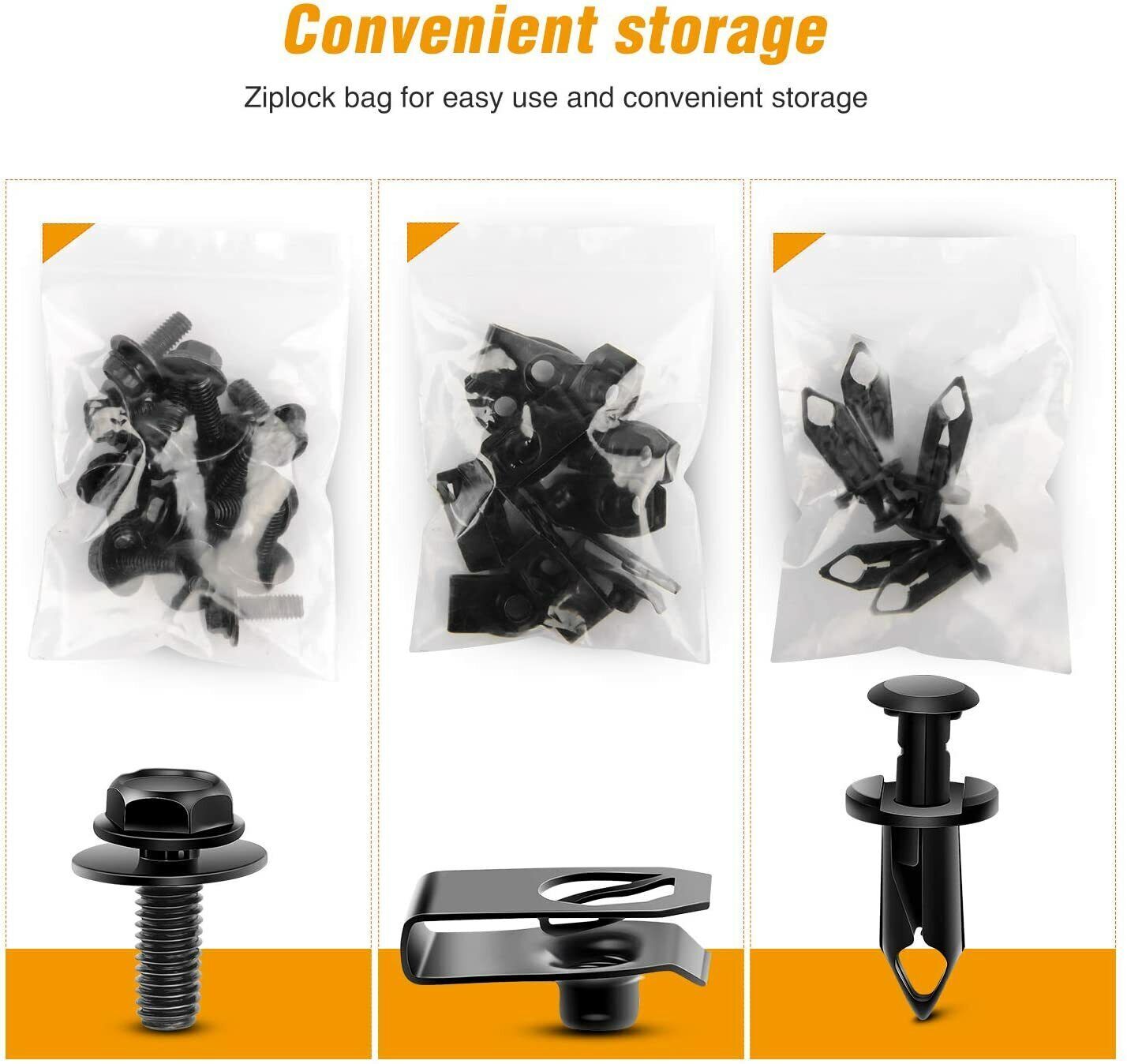 35PCS Engine Under Cover Splash Shield Guard & Body Bolts & Bumper Fender Set