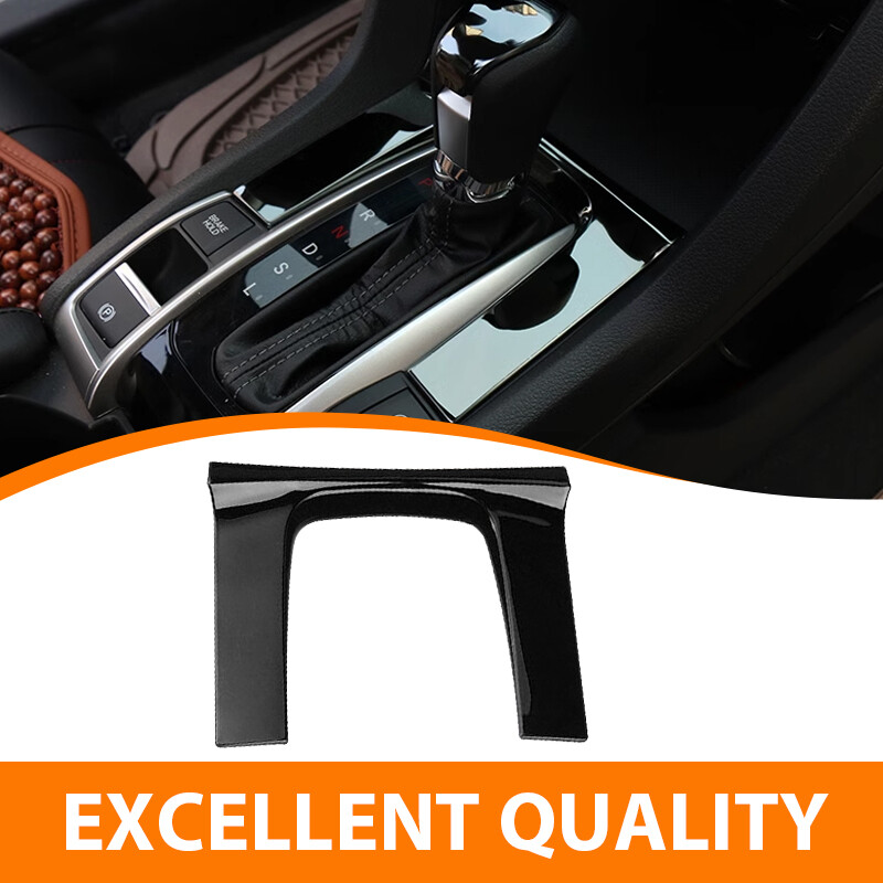 FOR HONDA CIVIC 10TH 2016-2021 PIANO BLACK SHIFT INTERIOR GEAR COVER PANEL TRIM