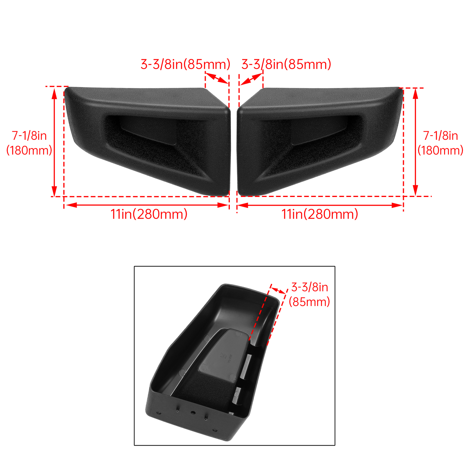 Front Bumper End Trim Bezel Cap Cover Left & Right ABS For 2003-2009 HUMMER H2