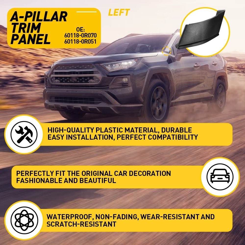 Left A-pillar Trim Panel Cover Driver Side 60118-0R070 For Toyota RAV4 2019-23 P