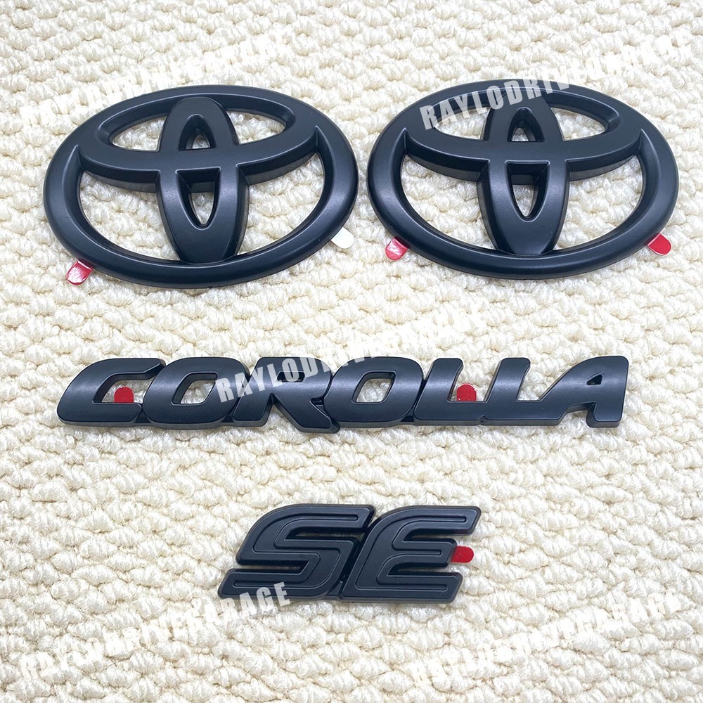 4Pcs 2020-25 for Corolla SE Front Grille & Rear Trunk Overlay Emblems Nameplate