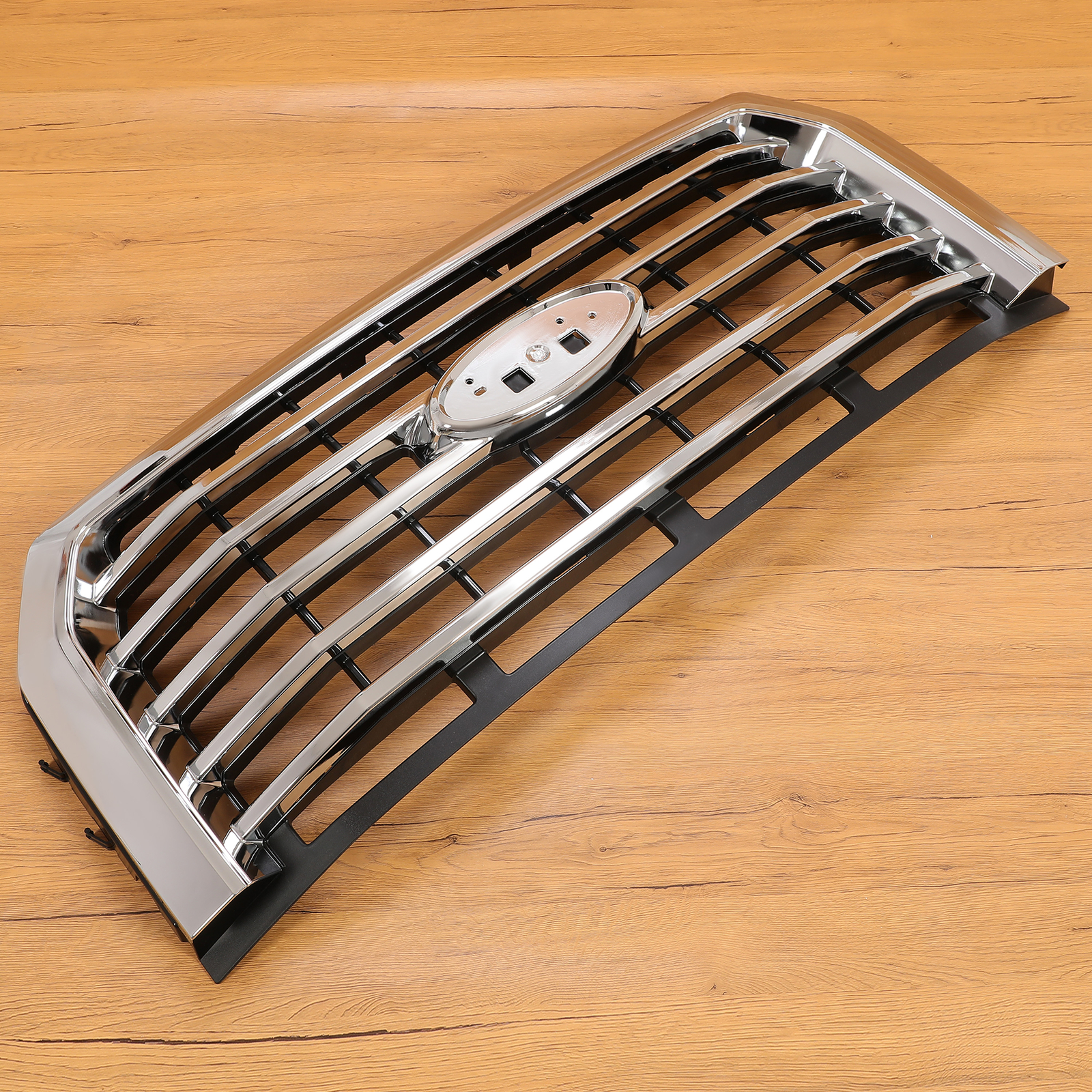 Chrome Front Upper Bumper Grille Mesh Style For Ford F-150 F150 2015 2016 2017