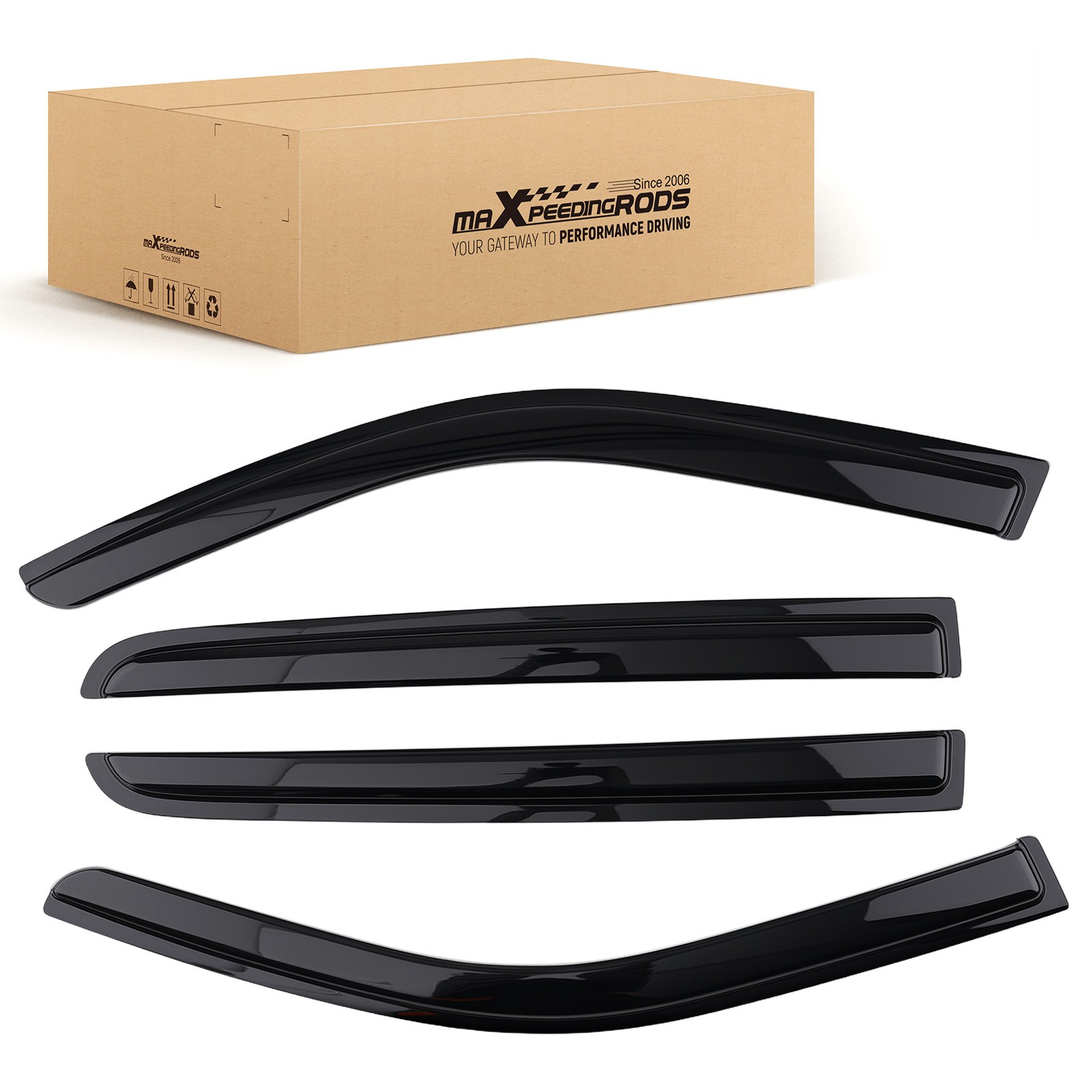 Genuine 2009-2018 1500 Crew Cab Window Visor Sun Rain Guard outside Mount
