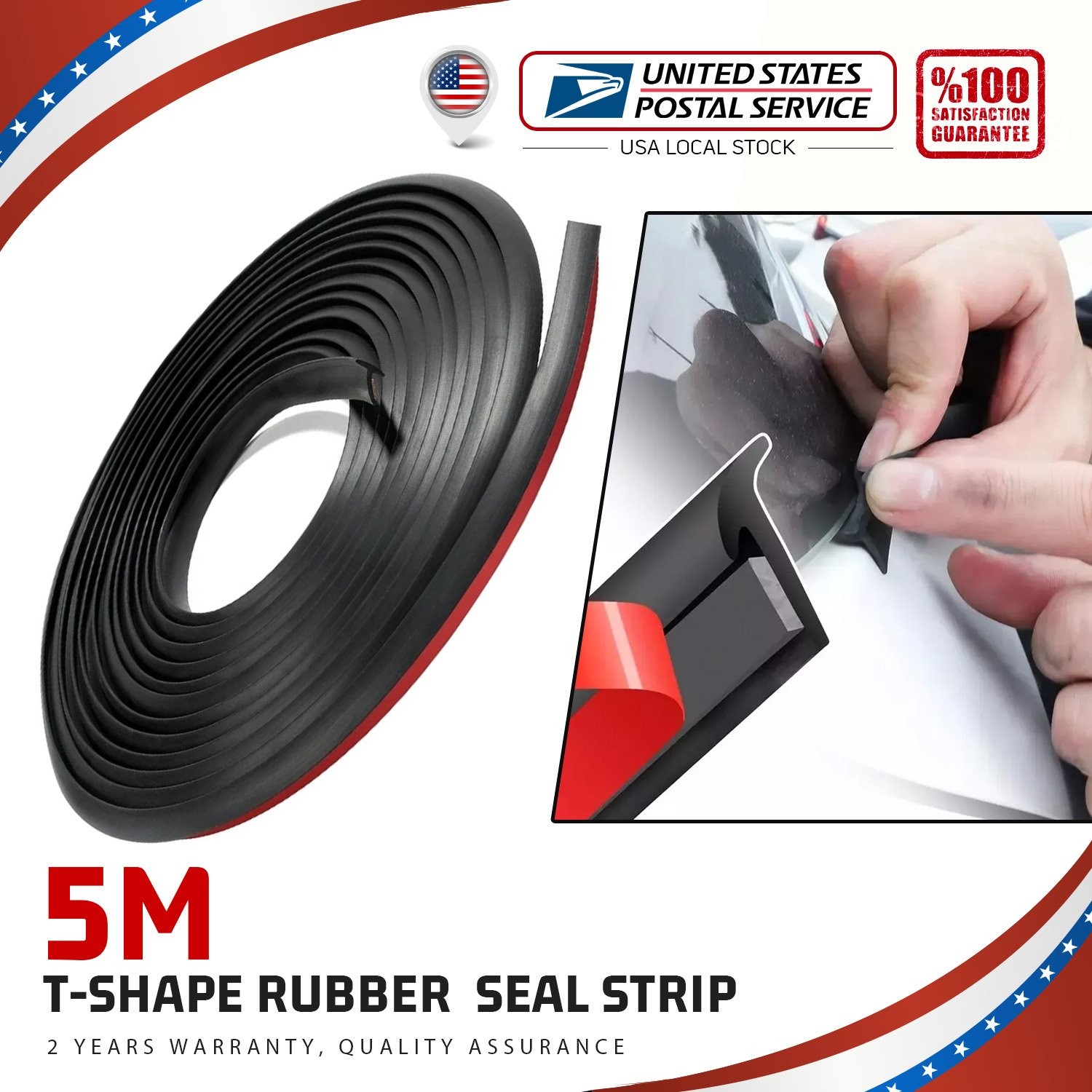 5m Auto Parts Car Door Seal Rubber Trim Trunk Edge Guard Strip T-Shape Universal