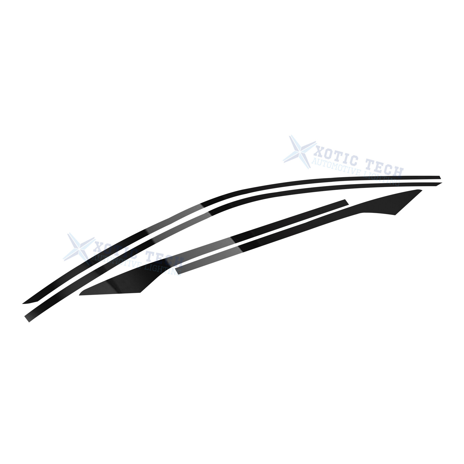 Glossy Black Chrome Delete Side Door Window Trim For Honda Civic Coupe 10th Gen