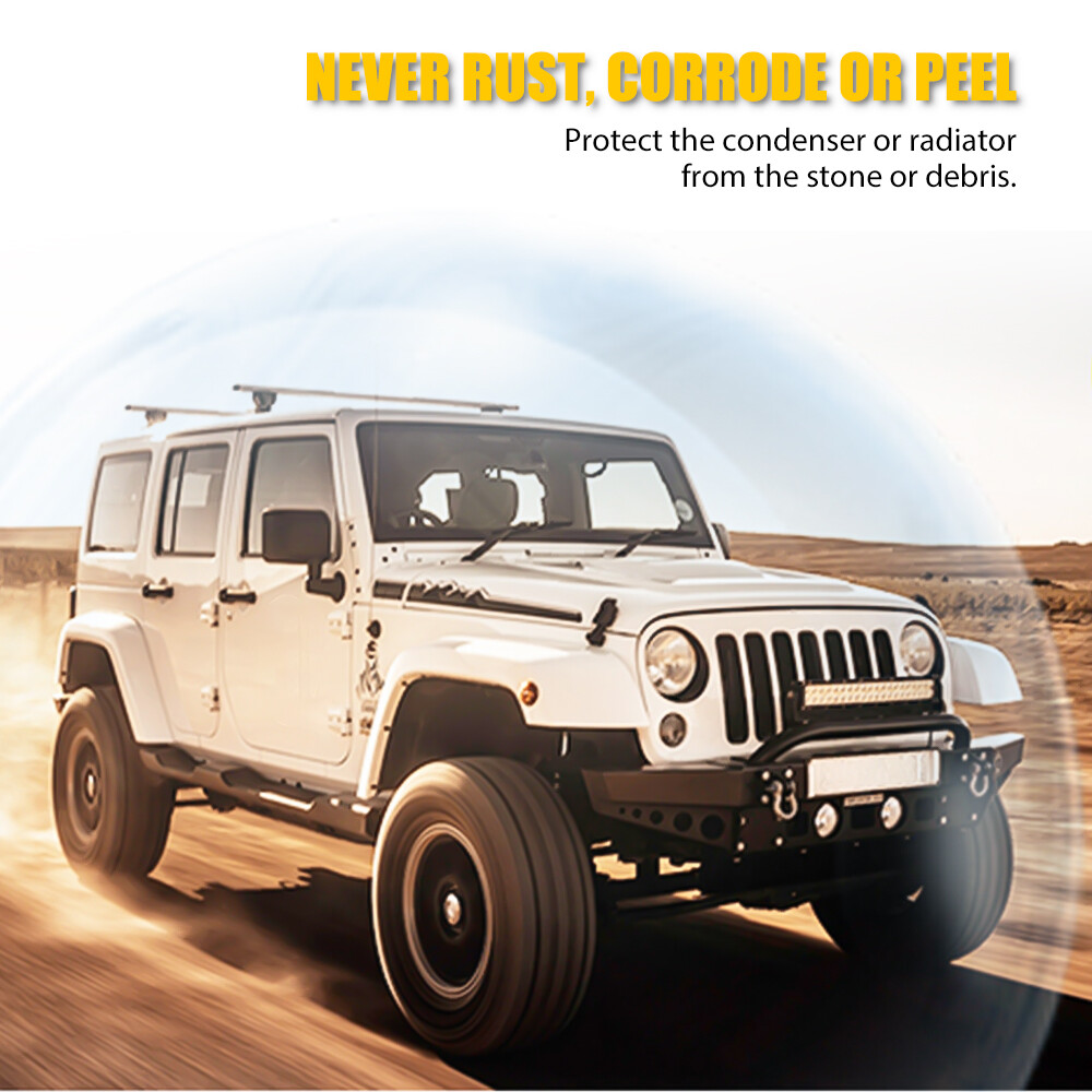 Front Mesh Grille Inserts Headlight Accessories Cover For Jeep Wrangler JK