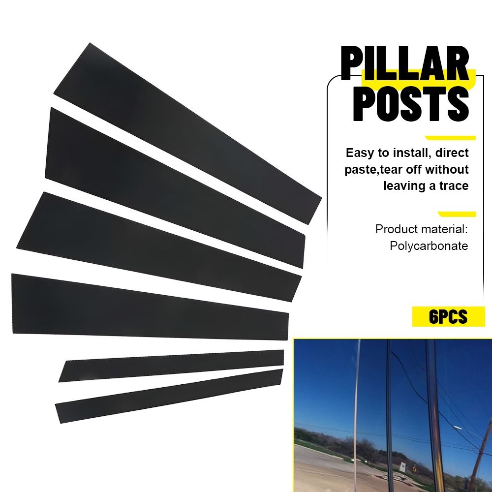 Polycarbonate 6Pcs Pillar Post Trims For 1997 1998-2003 BMW 525i 530i 528i 540i