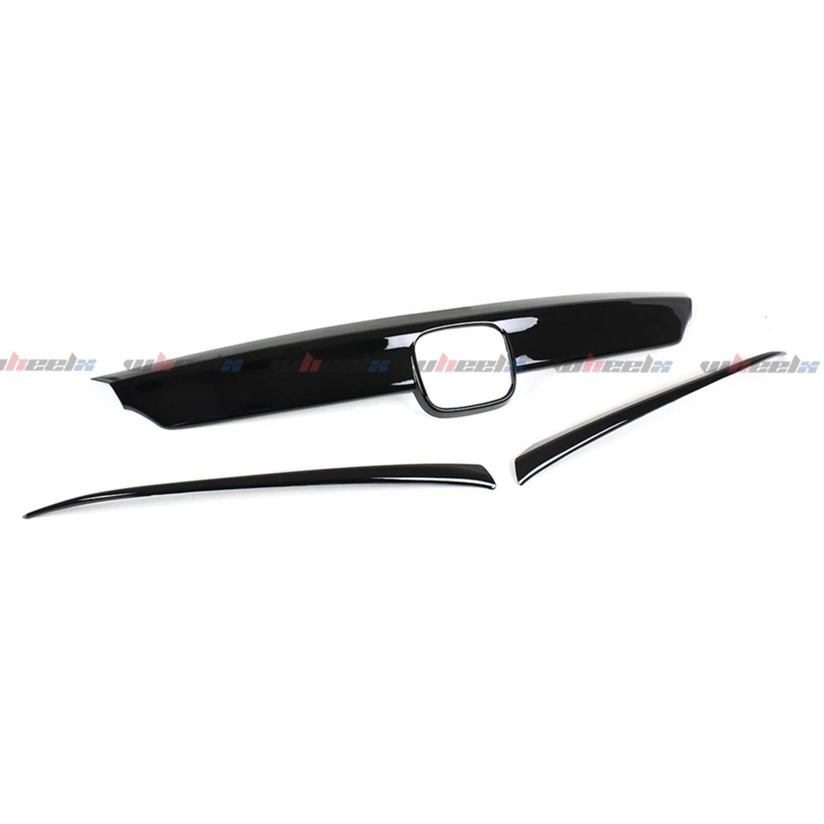 Gloss Black Front Grille Cover Garnish Moulding Trim For Honda Accord 2018-2020