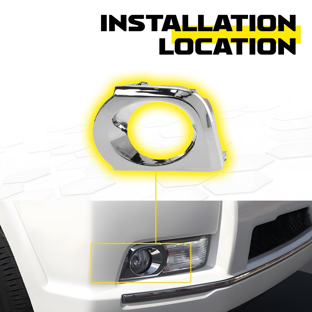 2Pcs Chrome Fog Light Frame Trims For Toyota 4Runner Limited 2010-2013 LH RH