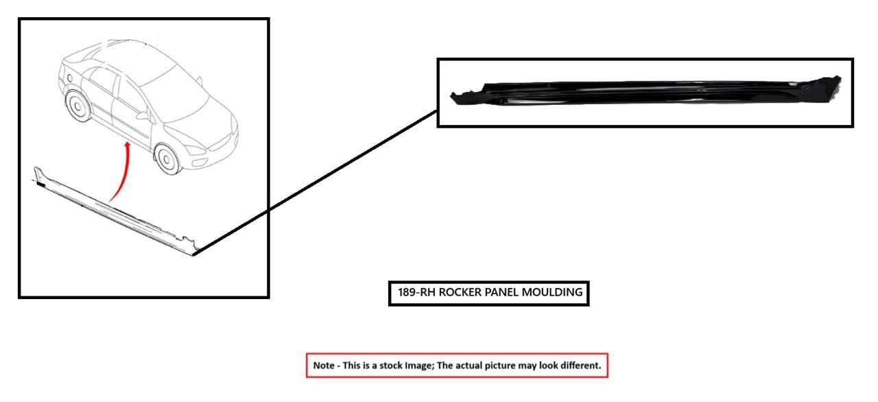 RIGHT BLK ROCKER PANEL MOULDING OEM 2019 HYUNDAI KONA 87752J9500PGY