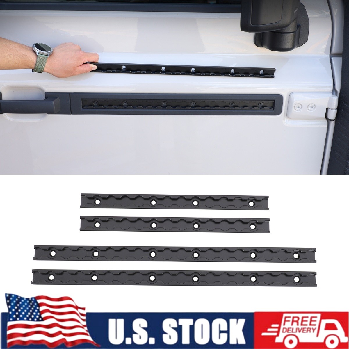 Aluminum Alloy Car Side Exterior Utility Belt Rails Kit For INEOS Grenadier 20+