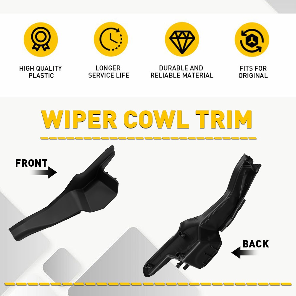For 2017-2022 Honda CRV Set of 2 Windshield Wiper Cowl Cover Side Extension Trim
