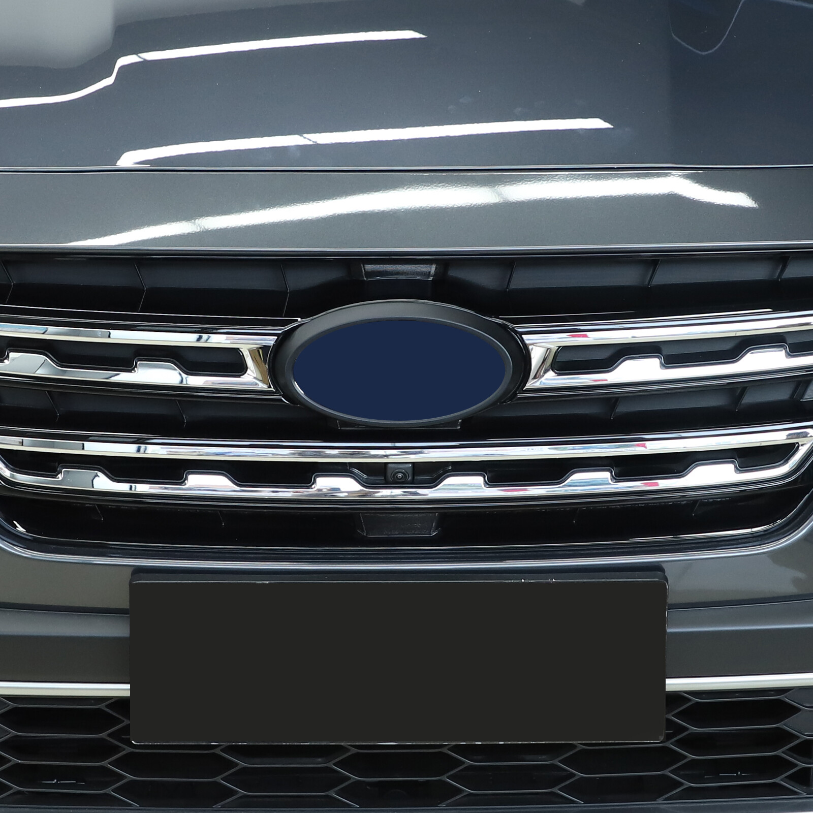 Matt Black Front & Rear Emblem Overlay Ring Molding For Subaru Outback 2022-2024