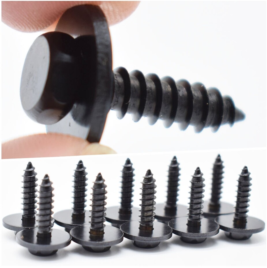 (50 Pcs) Car Body Fender Metal Screws Bumper Retainer Clips Bolts 7.8mm Hex Head
