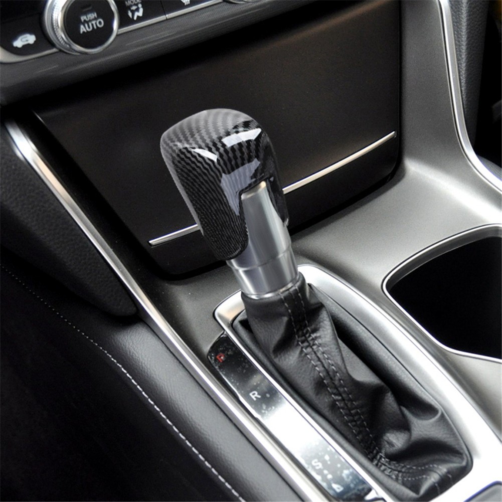 ABS Carbon Fiber Gear Shift Knob Cover Trim For Honda Accord 2018 2019