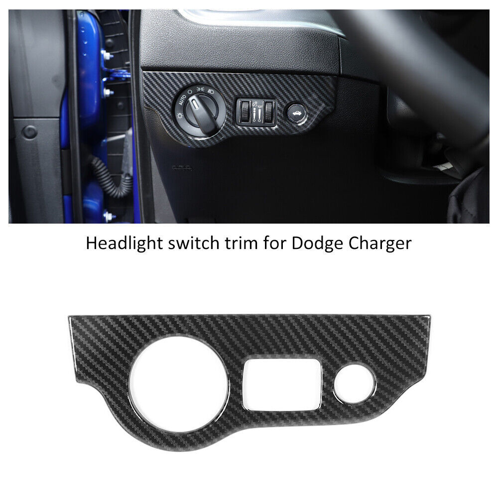 17PCS Center Decor Cover For Dodge Challenger 2015-2023 Carbon Fiber Accessories