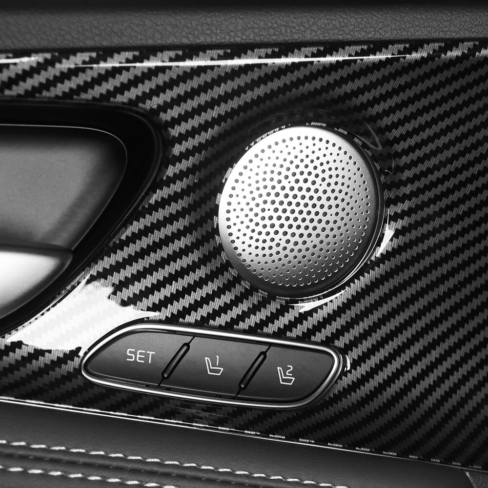 US ABS Carbon Fiber Inner Door Handle Bowl Cover Trim For Kia Stinger 2017-2023