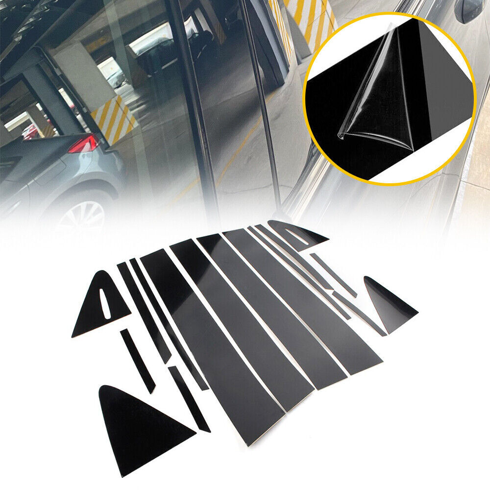 Gloss Black Pillar Posts For 2020-2022 Toyota Corolla Door Trim Piano Cover Kit