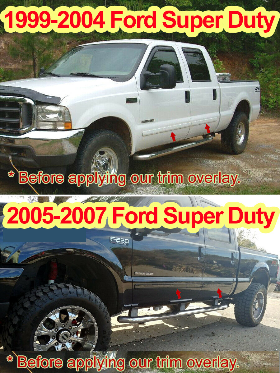 1999-2007 Ford Super Duty F-250/350 Body Side Molding Trim Cover Overlay 2″~3″