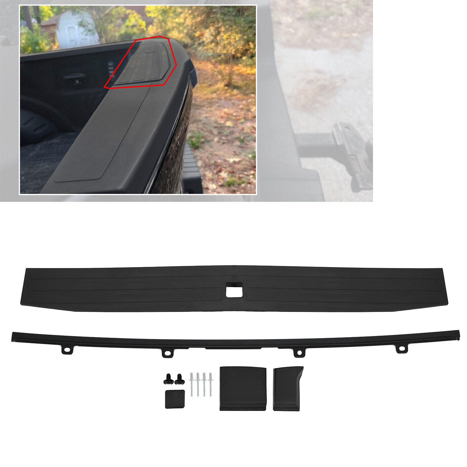 Tailgate Flex Step Cap Molding Kit For 2017-2022 Ford F-250 F-350 Super Duty