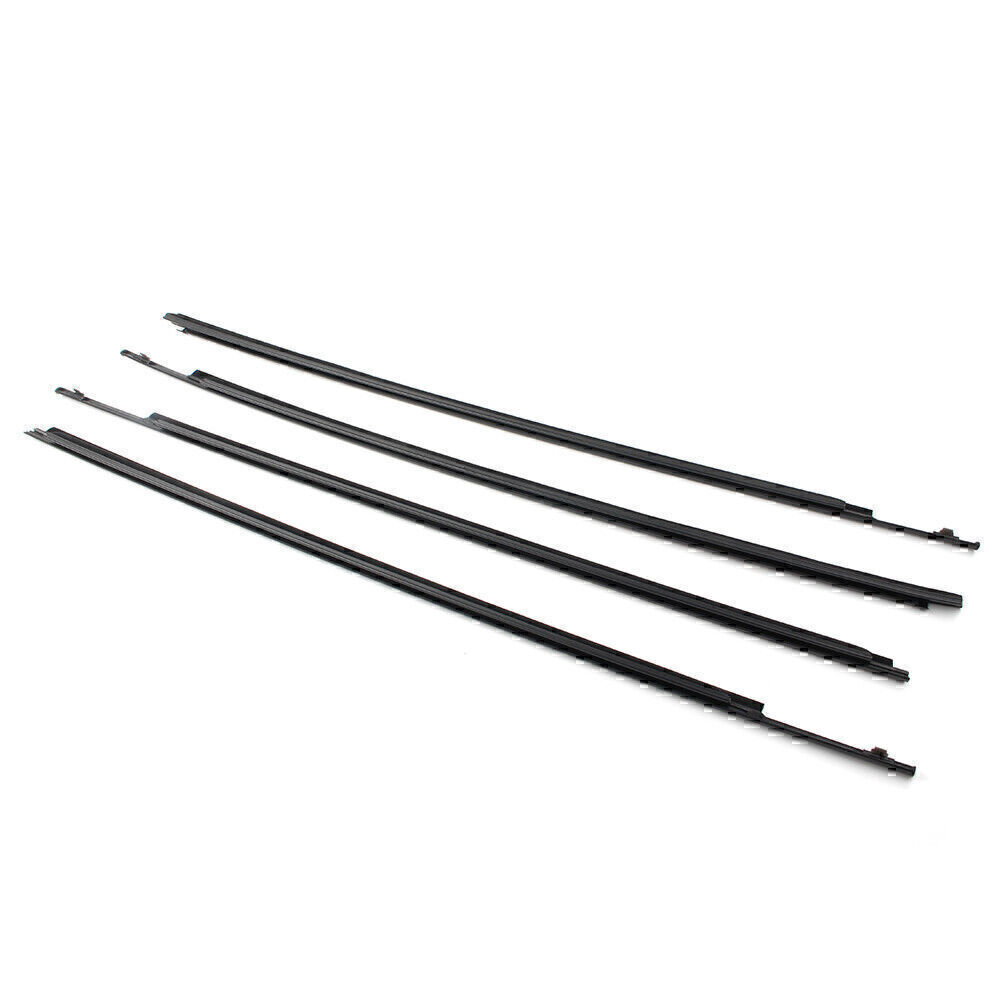 4PCS Window Moulding Weatherstrip Seal Belt For Toyota Tundra CrewMax 2007-2019