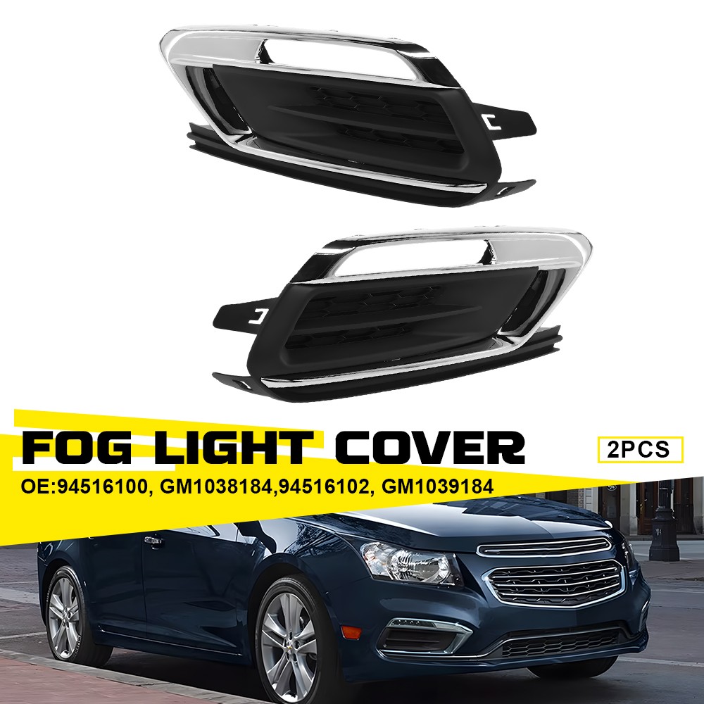2x LH RH Front Fog Light Cover Set For Chevrolet Cruze 2015-16 94516100 94516102