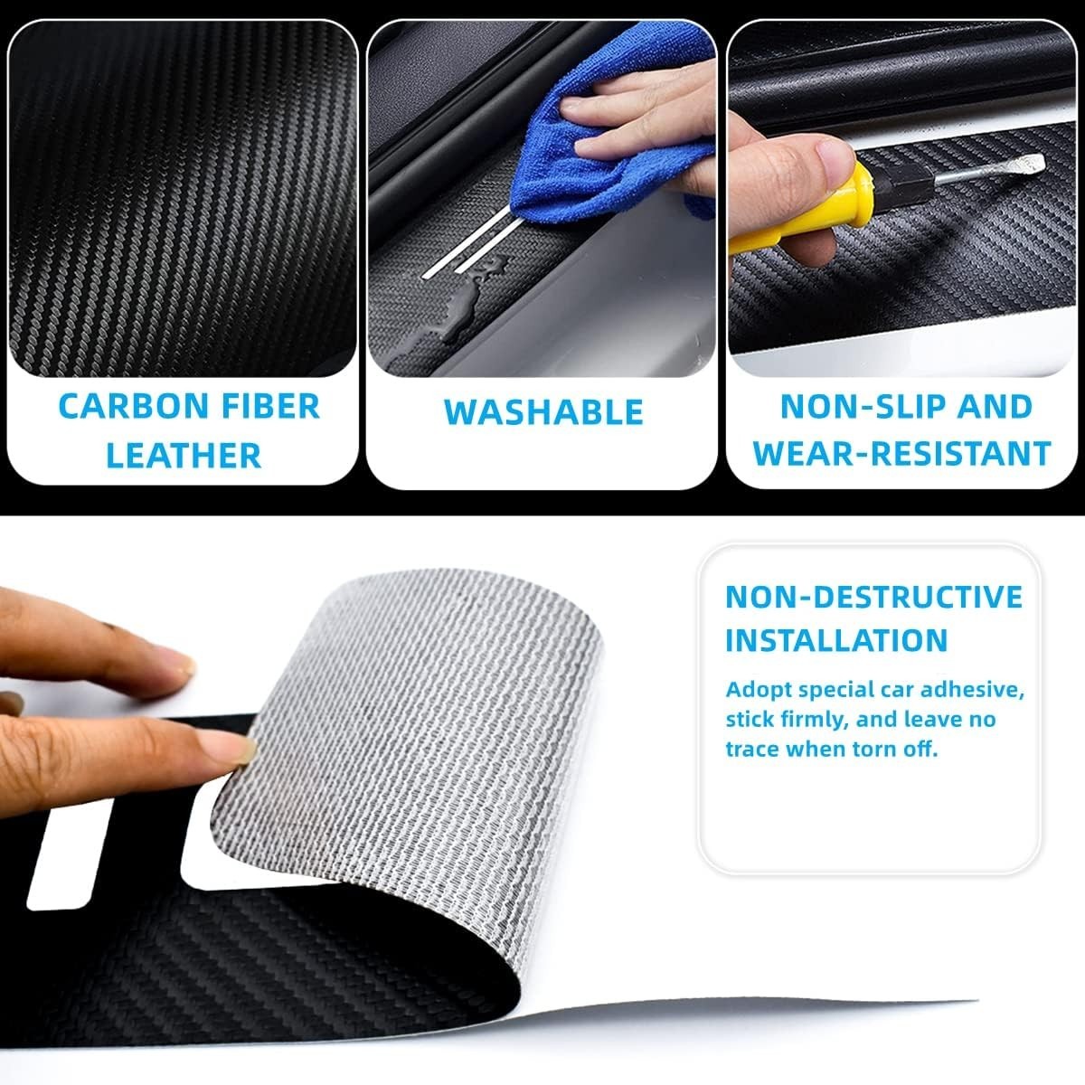 Custom Fit 4Pc Door Sill Protection Stickers for HR-V | Elegant & Waterproof
