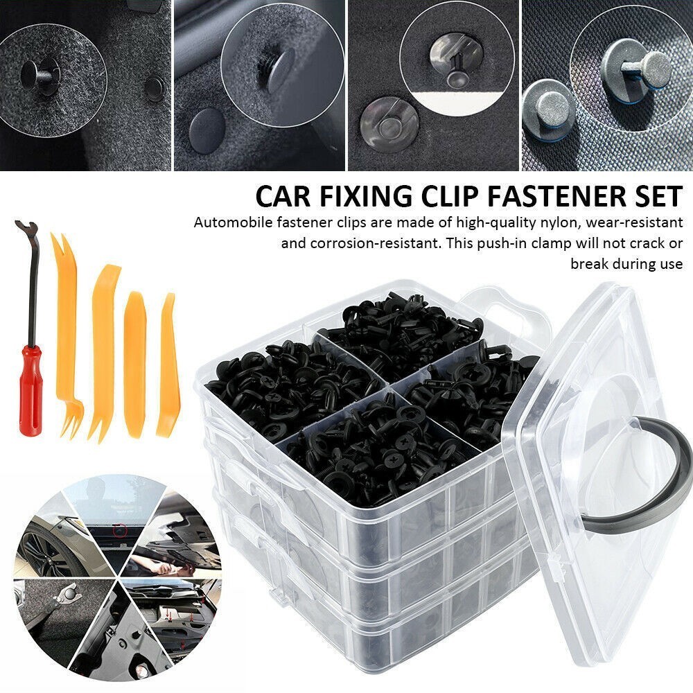 Car Retainer Clips Tool Kit Auto Fasteners Push Trim Clips Pin Rivet Bumper Kit