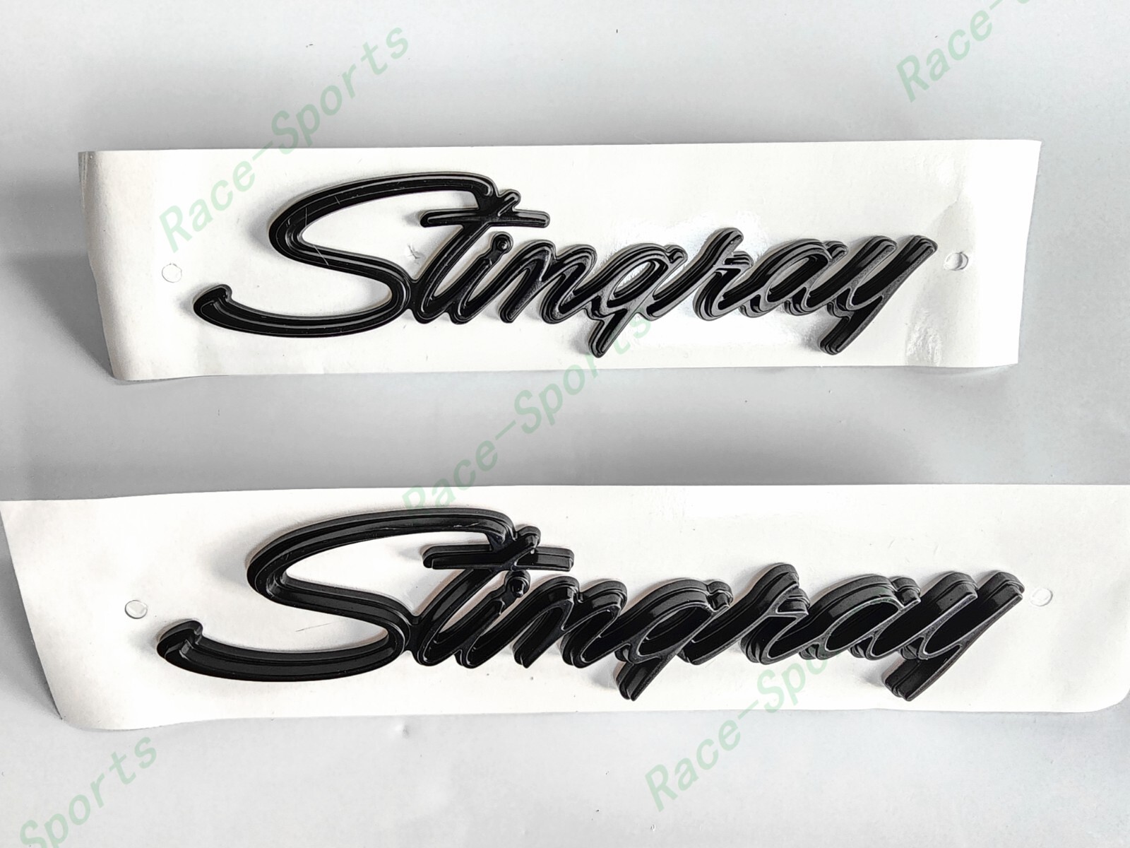 2PCS Matte Black Front Fender Stingray Emblems Badges For 1969-1976 Corvette C3