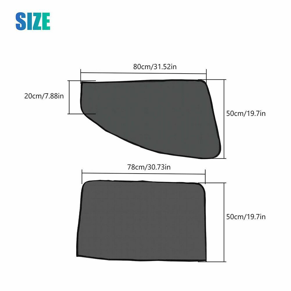 4X Magnetic Car Side Front Rear Window Sun Shade Cover Mesh Shield UV Protection