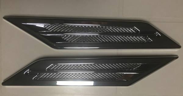 2PIECE SET CADILLAC CTS TYPE UNIVERSAL SILVER CHROME SIDE FENDER VENT LEFT&RIGHT