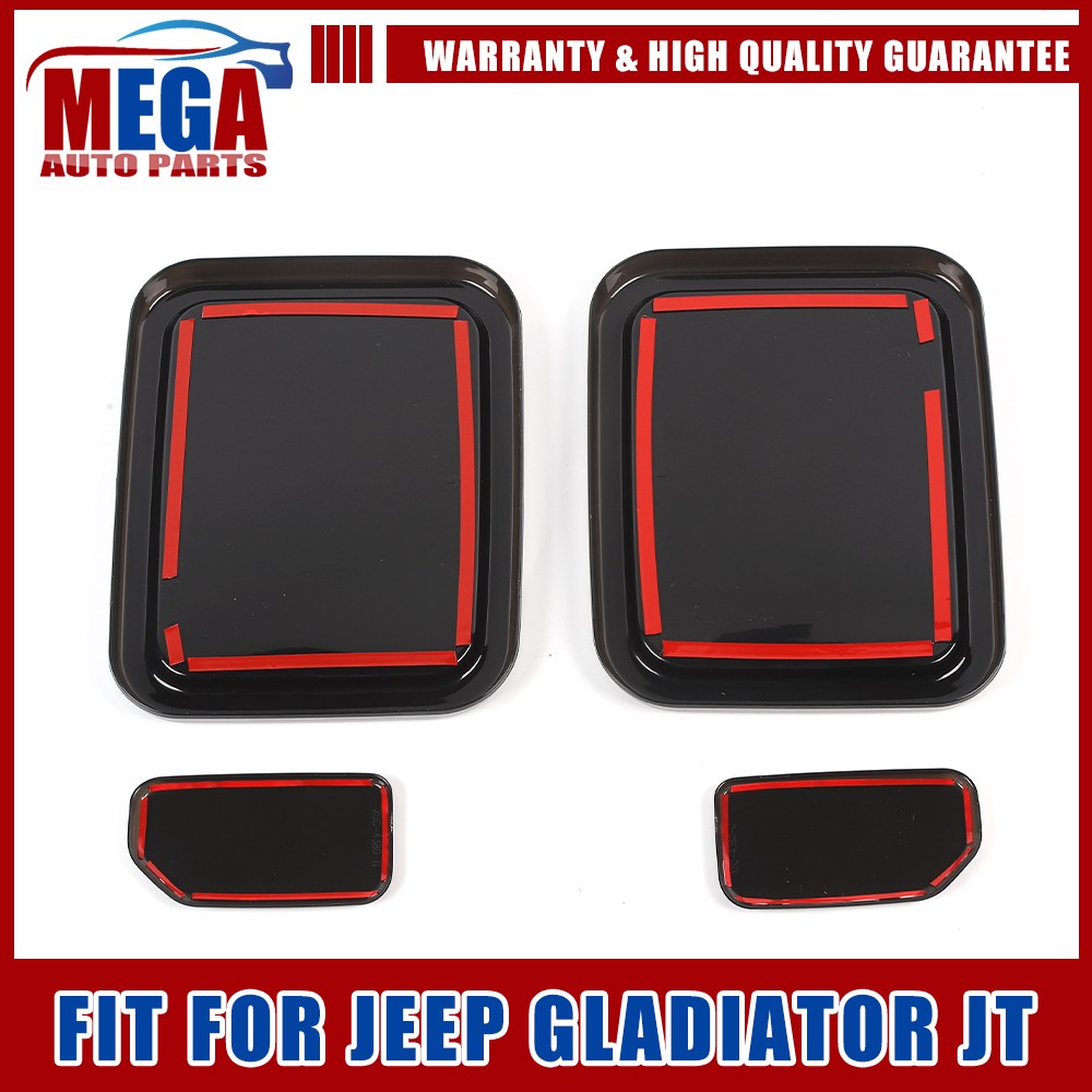 Smoked Black Taillight Halogen Lamp Cover For Jeep Gladiator Jt 19+ Accessories