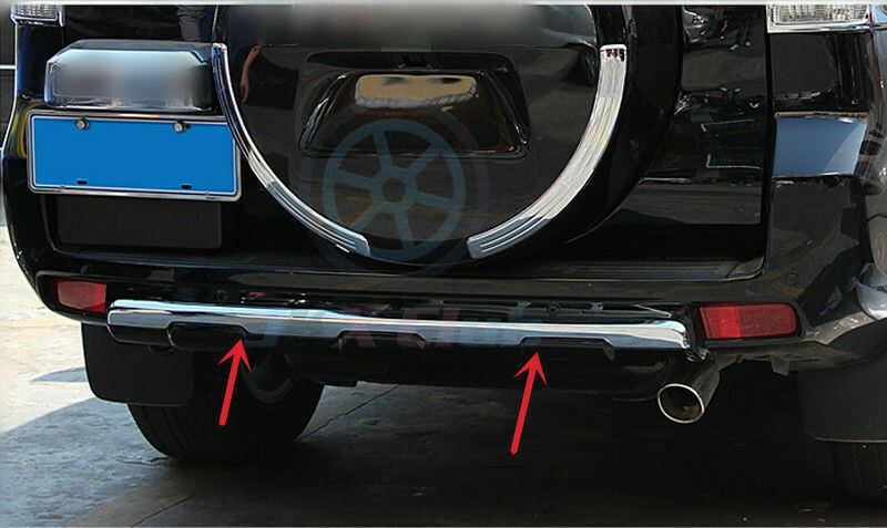 ABS Plate j Pearl White Rear Bumper Guard Cover For Toyota Prado FJ150 2010-17