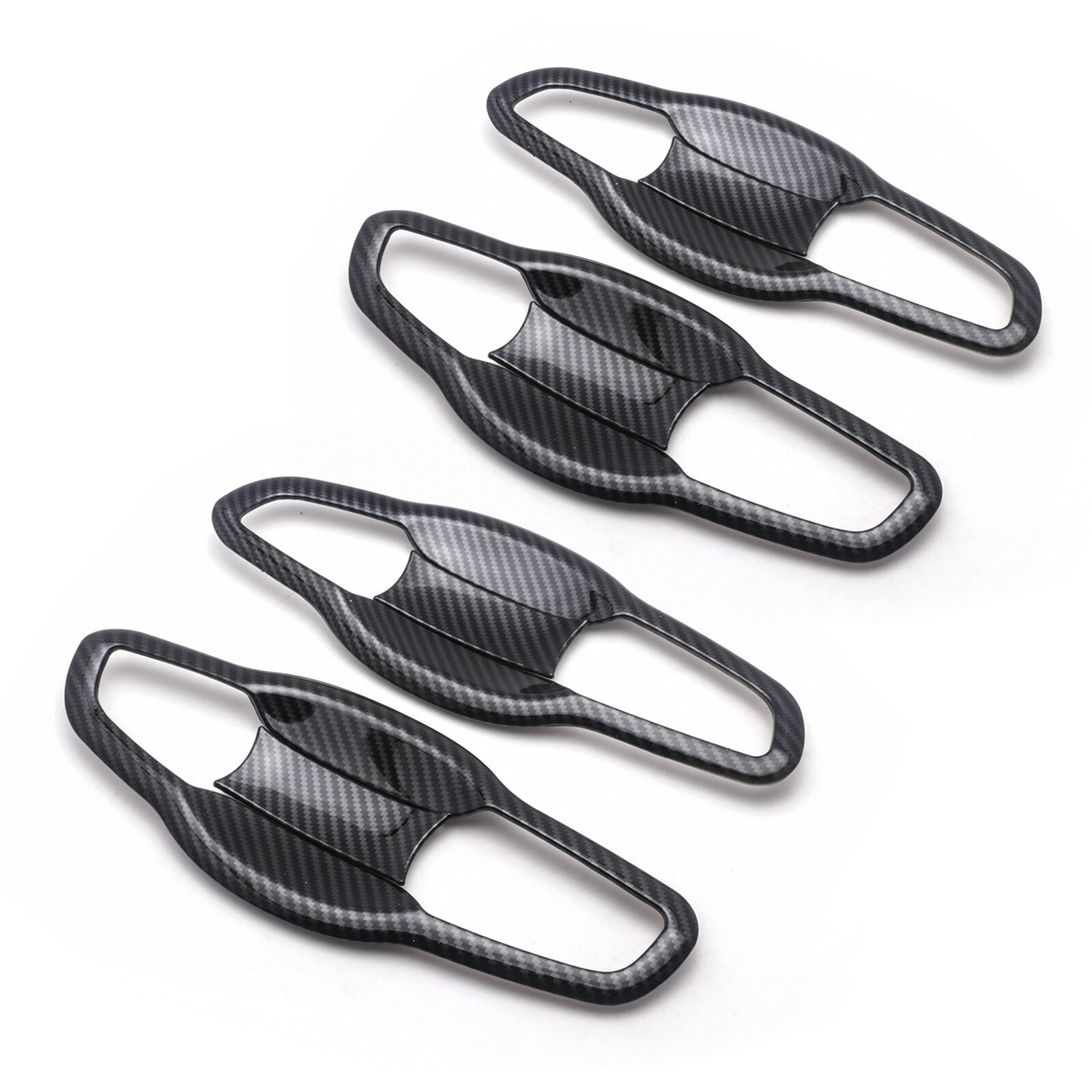 Carbon Fiber Pattern Door Handle Bowl Cover Trims For Honda CR-V CRV 2017-2022